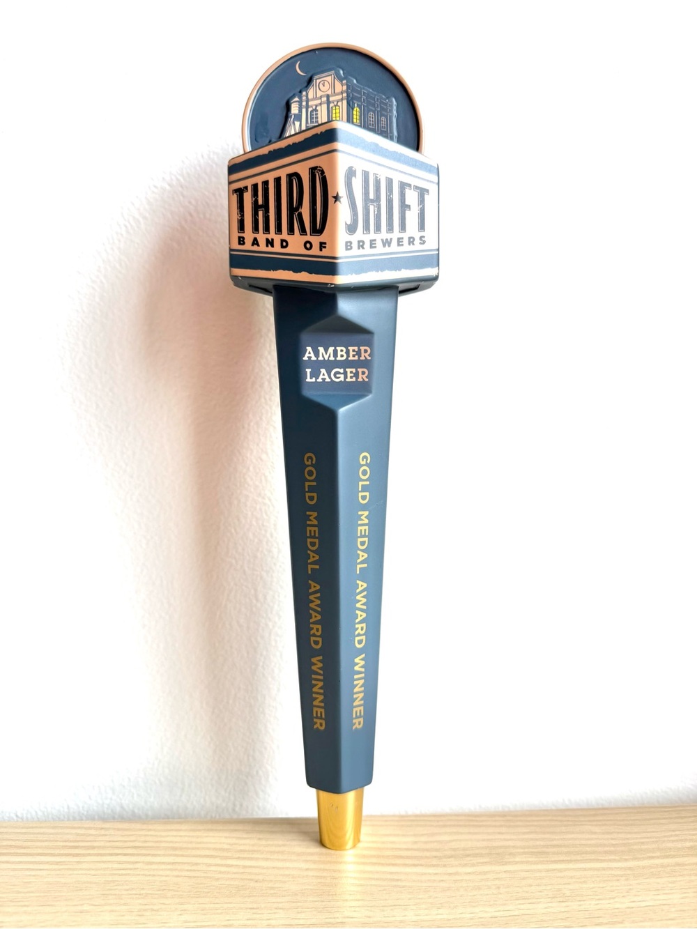 Third Shift Amber Lager Craft Beer Bar Tap Handle Miller Coors Breweriana